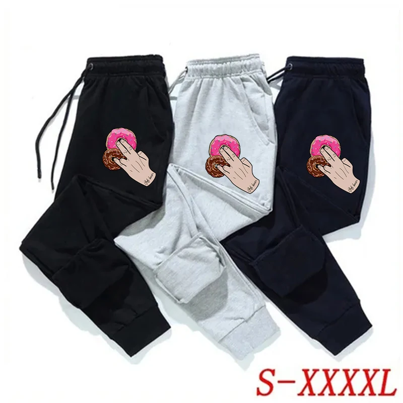 Description Picture 2 of itemCotton Oversized Print Pants Spring Casual Base Sweatpants Soft Sports Pant Jogging New Mens Fashion Harajuku Trousers S-4XL