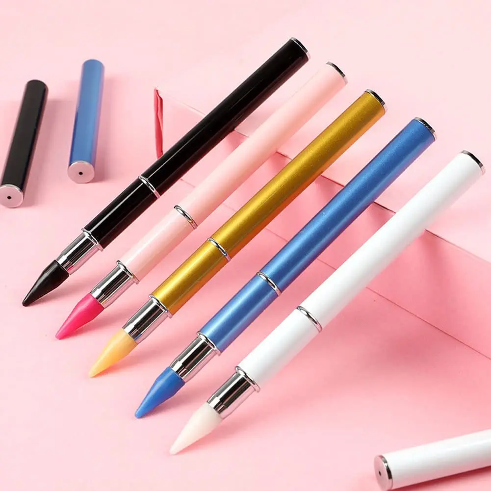 1PC Nail DIY Art Dual-Ended Diamond Point Drill Pen Picking Tool Nail Rhinestone Gems Sticky Picker Wax Pencil Manicure Tools