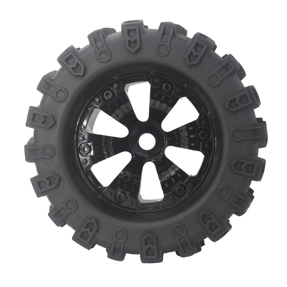 KEEDA Pneumatici da 1/8 RC Monster Truck e ruote esagonali da 17 mm, pneumatici da 170 mm, per auto Redcat Rovan HPI E-MAXX Savage FLUX HSP Kyosho