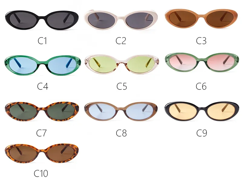 Cesoi セソワ　サングラス（新品） ZXIAC Retro Oval Sunglasses Women Men 90s Vintage Small