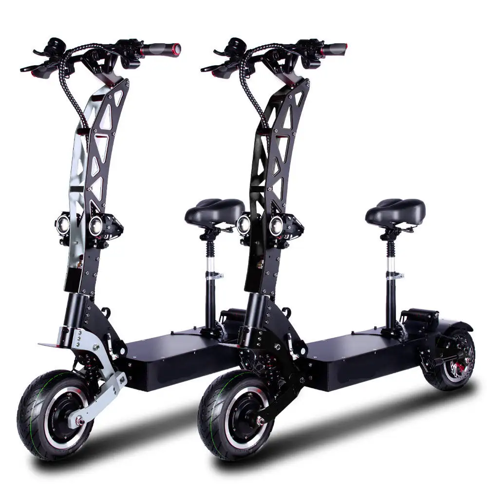 Adult 6000W dual motor electric scooter 60V 40Ah battery Long range 120km 11-inch tire foldable off-road fast scooter