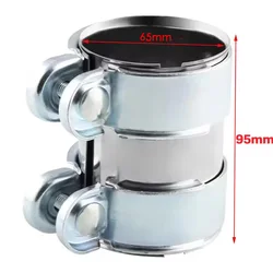 Adjustable Exhaust Tube Pipe Connector Joiner Sleeve Clamp - 45mm to 76mm Diameter Range (65mm(2.5 in))
