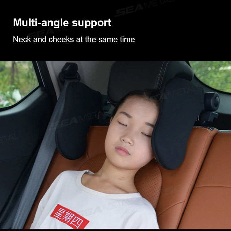 Cotton Car Headrest Extender U Shape Neck Support Pillow