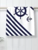 Nordic dark blue sailing series rudder household bathroom towel hotel towel bathroom microfiber towel 40*70 can be customized 5