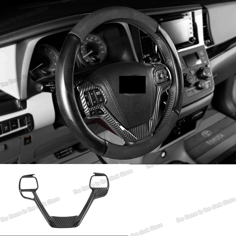 

Carbon Fiber Abs Car Steering Wheel Trims for Toyota Sienna 2015 2016 2017 2018 2019 2020 Accessories Decoration XL30