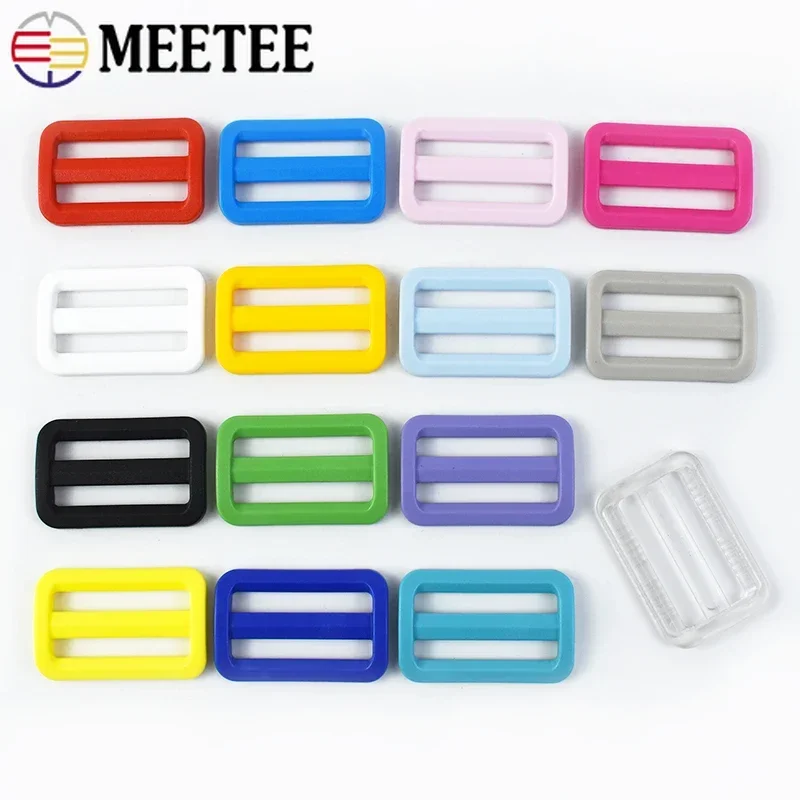 

20/50Pcs 32/38mm Plastic Tri-Glide Curved Slider Buckles Bag Strap Adjustable Ring Buckle Dog Collar Webbing Hook Accessories