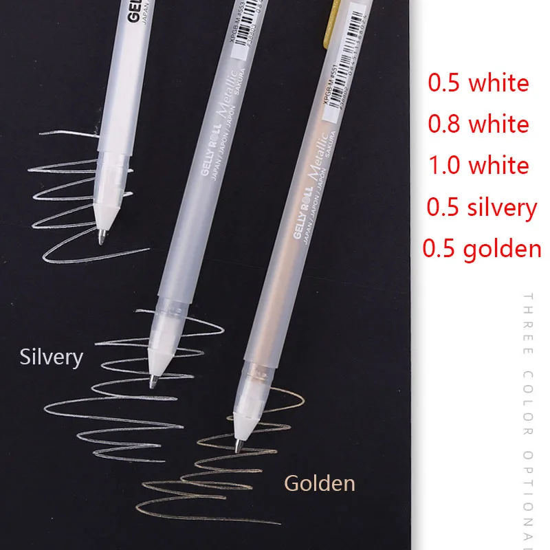 Sakura Gelly Roll Gel Pen White Color 0.5 mm 0.8 mm 1.0 mm Japan -  AliExpress