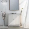 Pedestal Sink Storage Cabinet with 2Doors Traditional Under Sink Cabinet with Adjustable Shelf 3 5/8" W x 11 7/16" D x 23 5/8" H 2