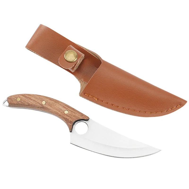 Mengoing Small Pocket Meat Cutter Knife Outdoor Portable High Hardness