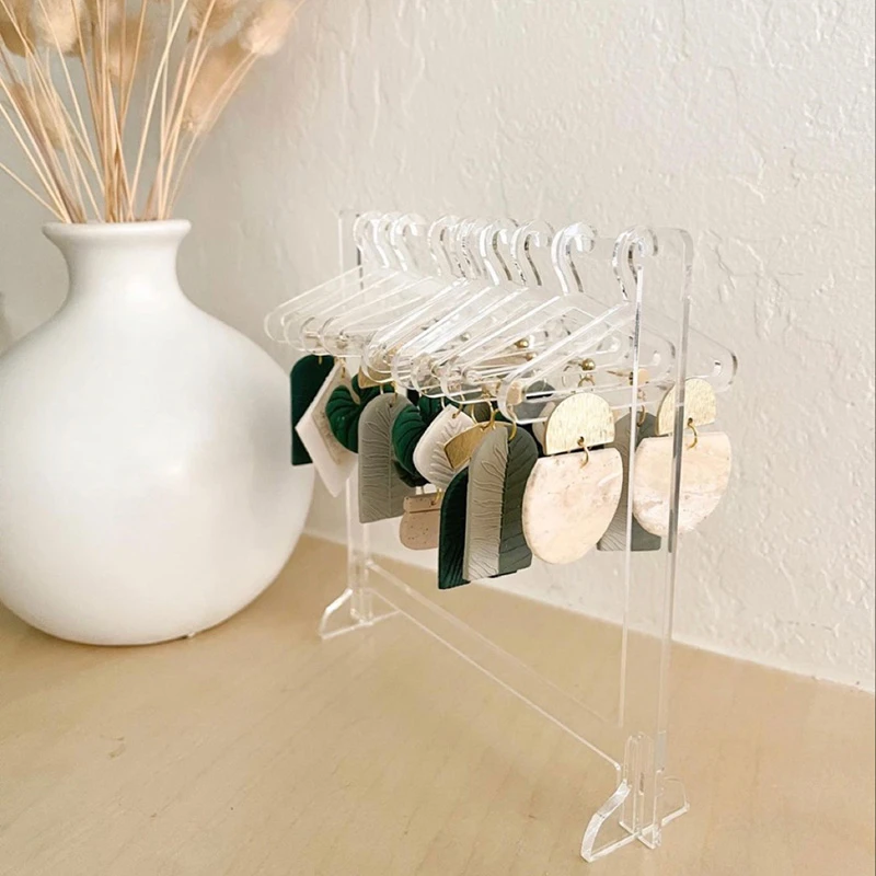 NEW Handmade Polymer Clay Soft Pottery Earrings Stand Organizer Acrylic