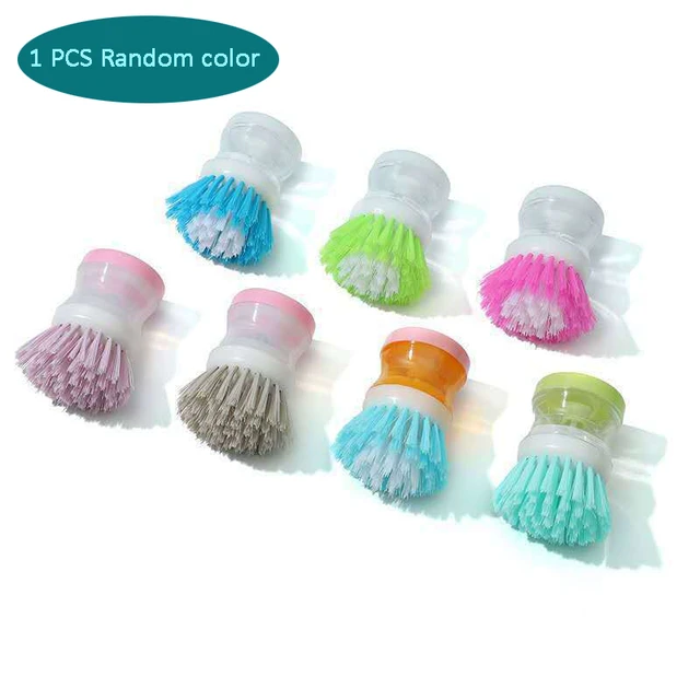 Soap Dispensing Dish Palm Brush Kitchen Cleaning Dish Brush Handheld Dish  Scrubber Pot Pan Sink Brush Kitchen Cleaning Tools