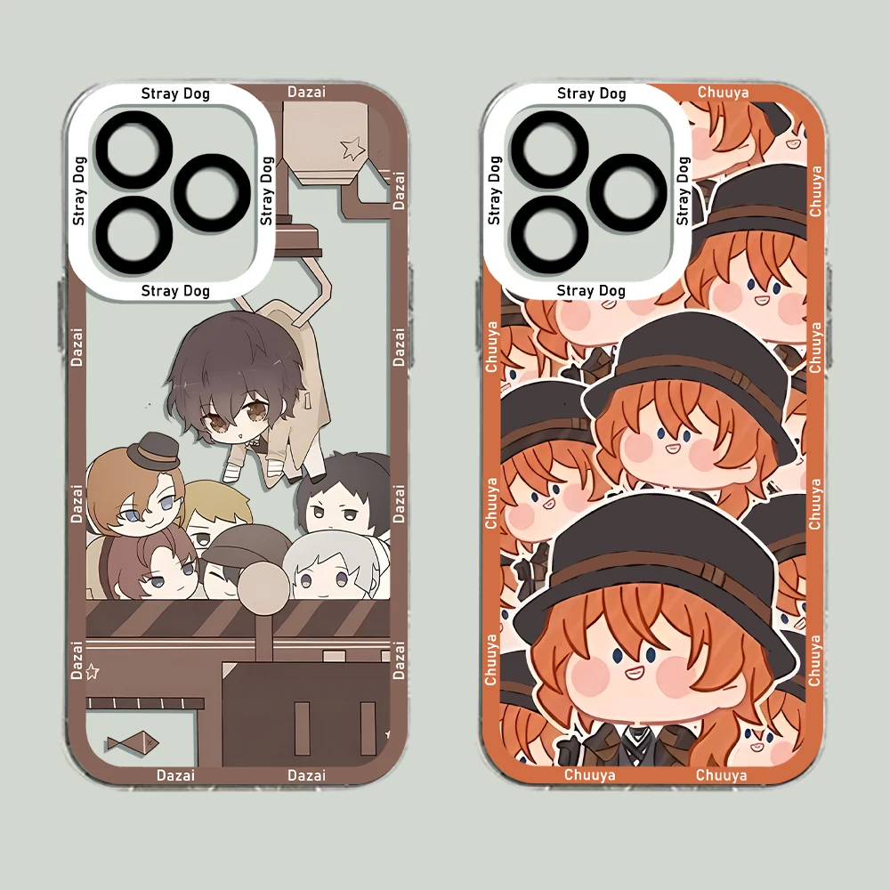 

Anime Bungou Stray Dogs Phone Case For Xiaomi Redmi Note 12C 11 10 Pro Plus 10C 9A 9C 9T K30 K40 K50 K60 4G 5G Transparent Capa