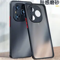 Luxury Matte Skin Feel Shockproof Back Cover with Non-Slip Bumper for Honor Power (Black)