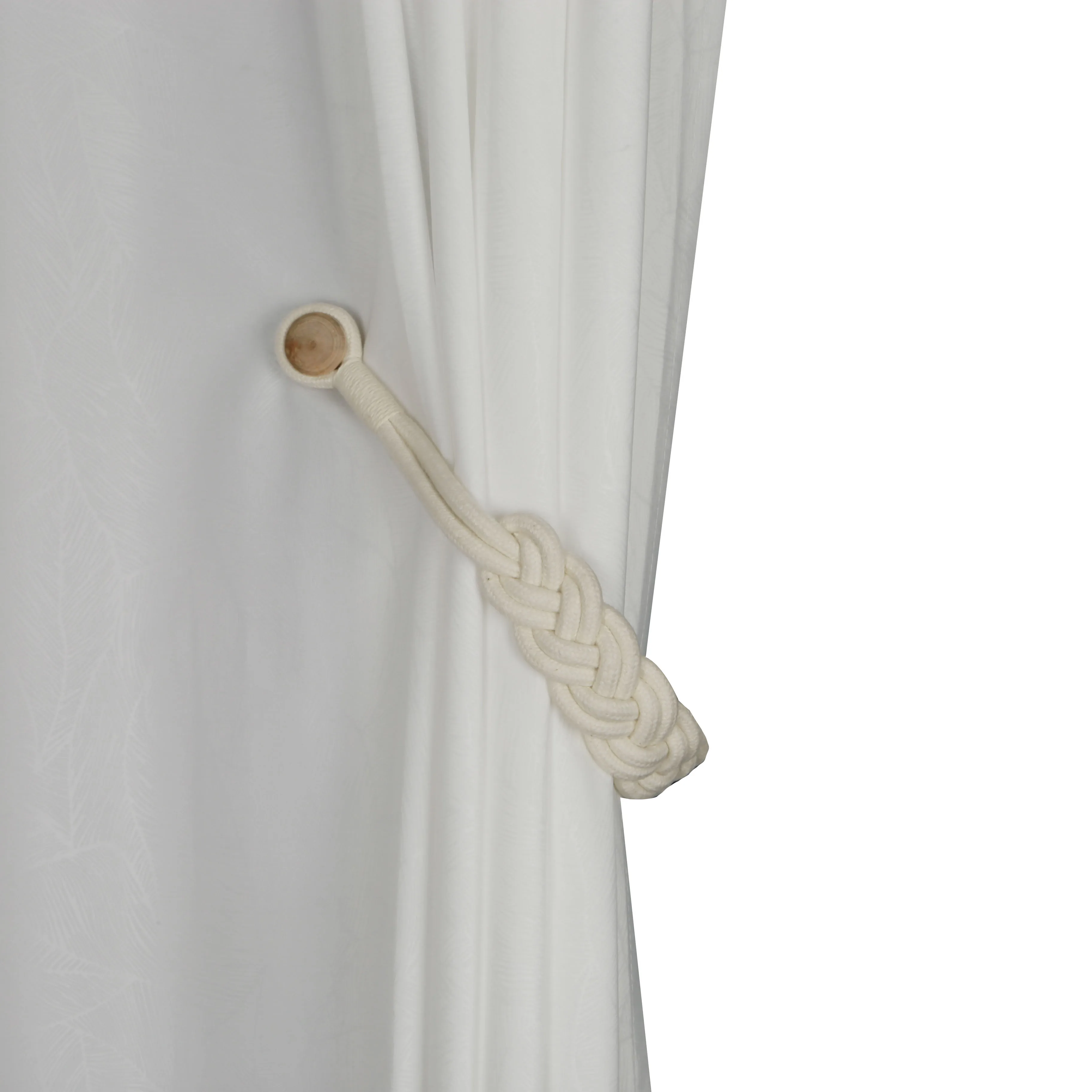 Description Picture 6 of item1Pc Handmade Magnetic Curtain Tieback Room Accessories Curtain Holder Clip Cotton Rope Strap Buckle Curtains Holdback Home Decor