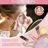 2 In1 Electric Eyebrow Trimmer Painless Eye Brow Mini Shaver Razors Portable Facial Hair Remover Women Built-in LED Light 2