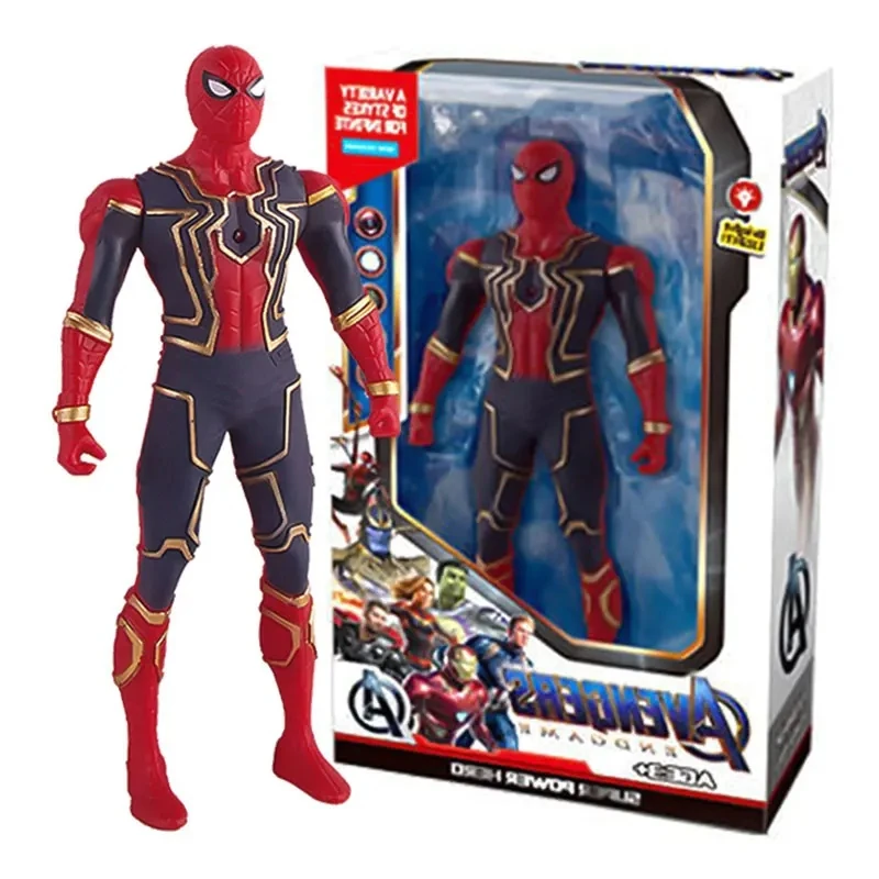Hot Marvel Animation Toys, Spider Man, Hulk, Iron Man, PVC Activity Splicing, Doll Series Luminous Models, 2024 Large Discount - 5