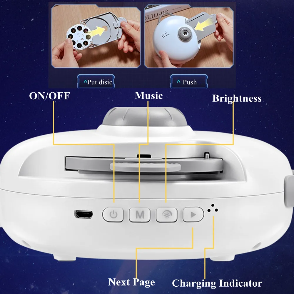32 in 1 Star Galaxy Planetarium Projector Starry Sky Night Light with Bluetooth Music Star Projector Lamp for Kids Bedroom Decor