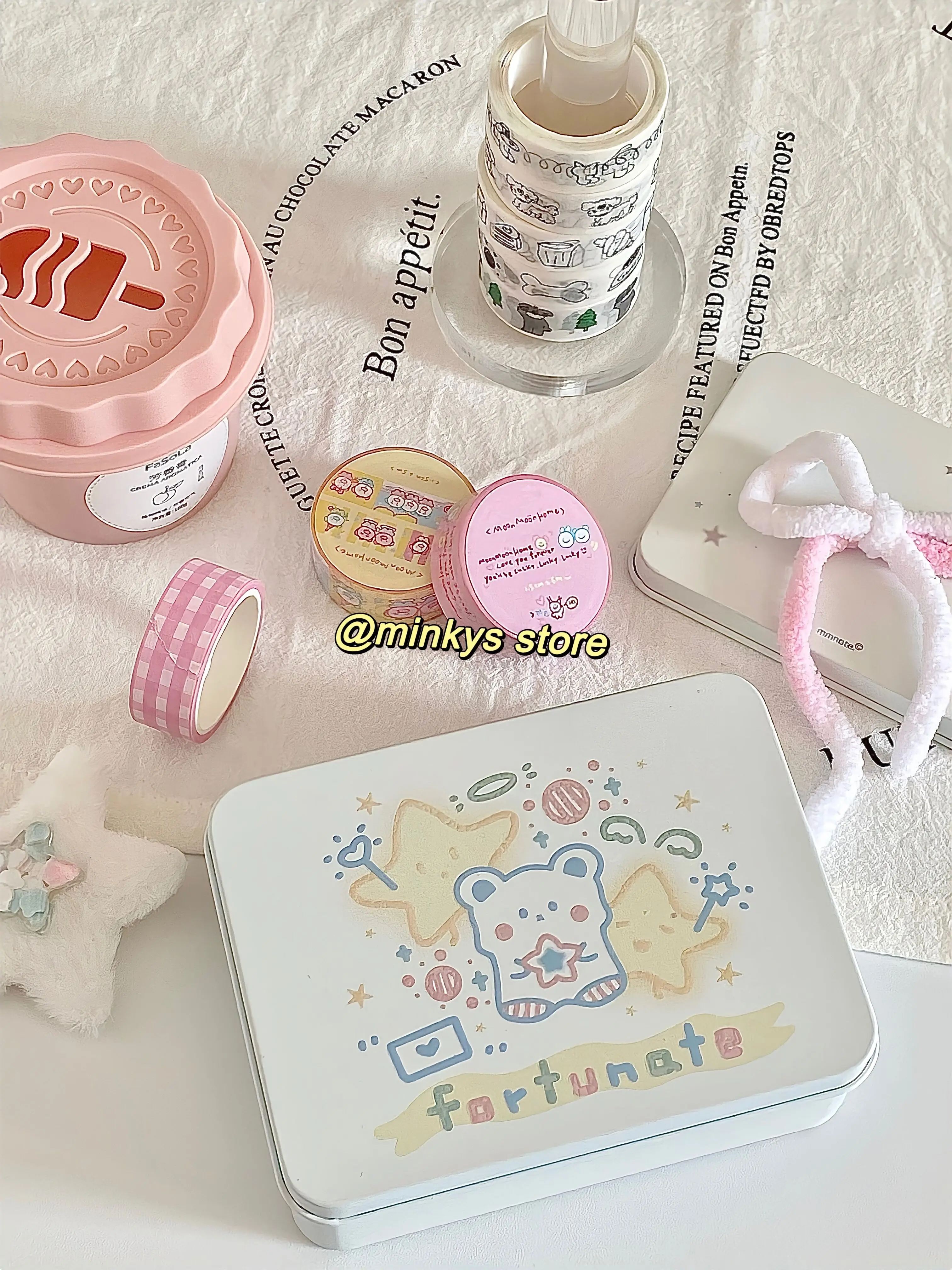 MINKYS Original Design Cute Bear Kpop Photocards Sleeves Toploaders Storage Box Idol Photo Card Collect Box Kawaii Stationery stationery organizer stationery storage box