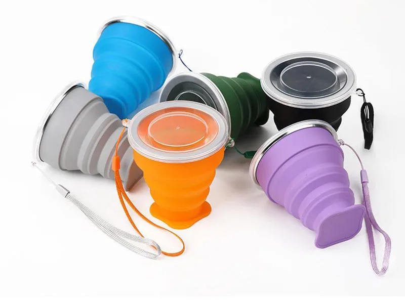 Bol, tasse à eau en titane pour l'extérieur,avec poignées pliantes