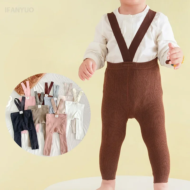 0-3Y Baby Leggings Belly Protect Cotton Children's Socks Boys Girls Kids Strap Pants Baby Big butt Pantyhose Spring and Autumn