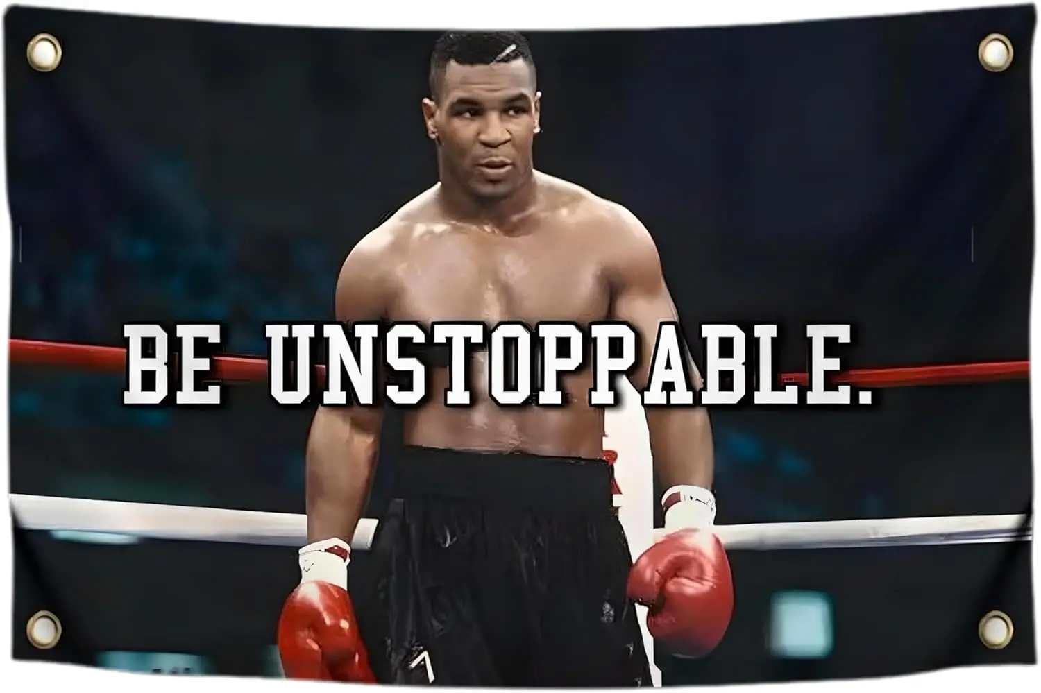 3'x5' Tyson Be Unstoppable Flag with Four Brass Grommets-Motivational Gym Banner-Stay Motivated with Cool Motivation Art