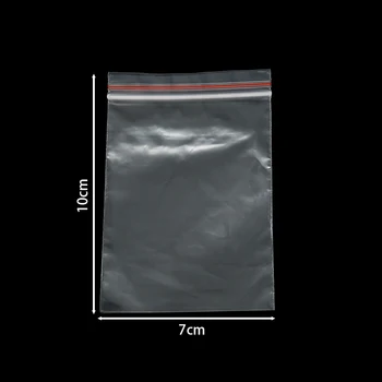 100Pcs Multiple Sizes Transparent Ziplock Plastic Bag for Jewelry Beads Bracelets Storage Small Business Packaging Supplies 2