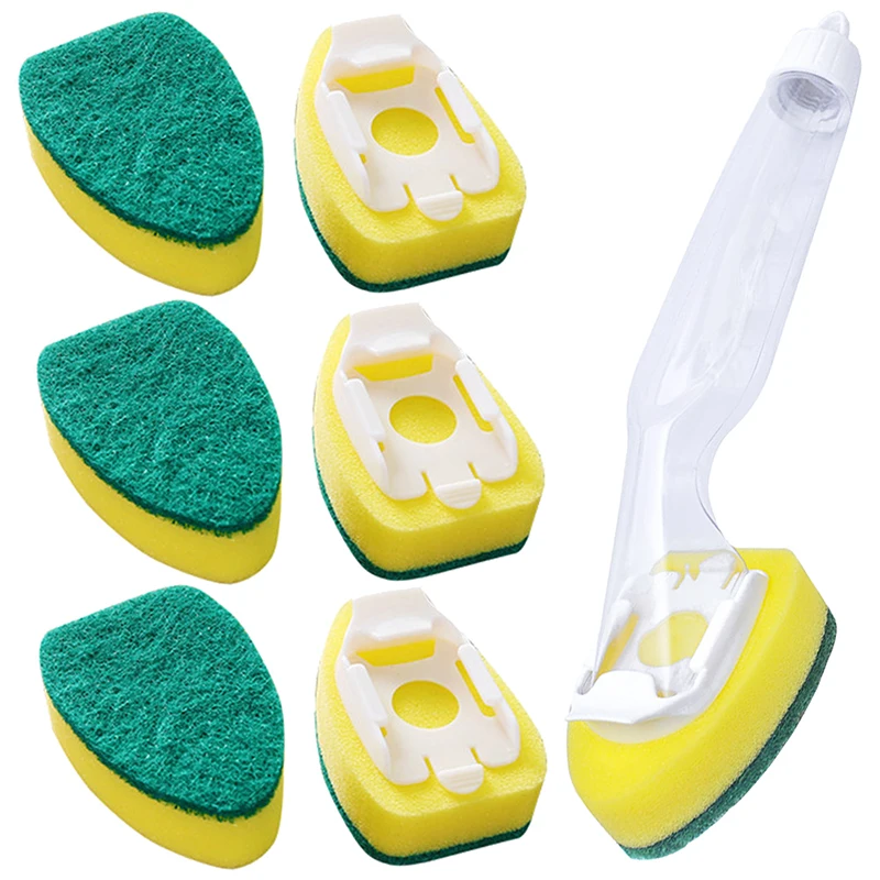 Liquid Soap Sponge Brush with Replacement Heads HOMESWARE