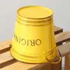 Creative Retro Iron Flower Pot Convenient Durable Metal Flower Container with Handle Round Floral Buckets Garden 4