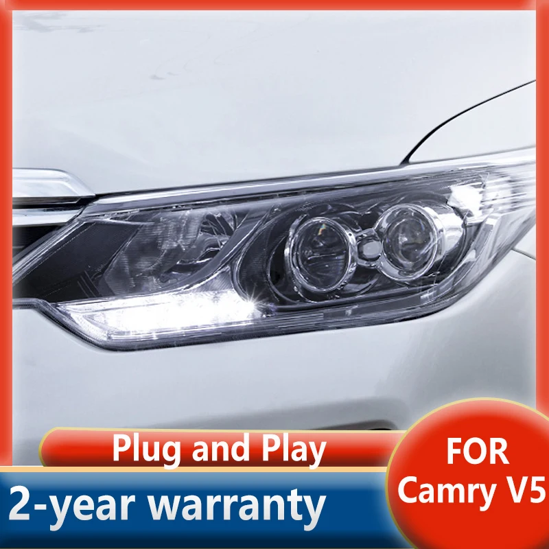 

For Toyota Camry V55 LED Headlight 2015 2016 2017 All LED Headlights High Low Beam Accessories Head Lamp