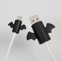 2Pcs Cute Angel Wing Cable Protector Earphone USB Cable Winder Wire Organizer Holder Clip Wrap Desk Set Stationary for iphone 3