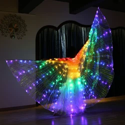 Illuminated Fairy Cloak Costume with Glowing Butterfly Wings for Dance and Celebration (Multicolor)