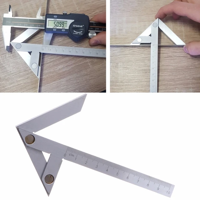 Centering Ruler 100 * 70mm Center Line Rule Center Angle Rule Round Bar  Mark Center Finder Angle Ruler Round Marker Bar Rule - Protractors -  AliExpress