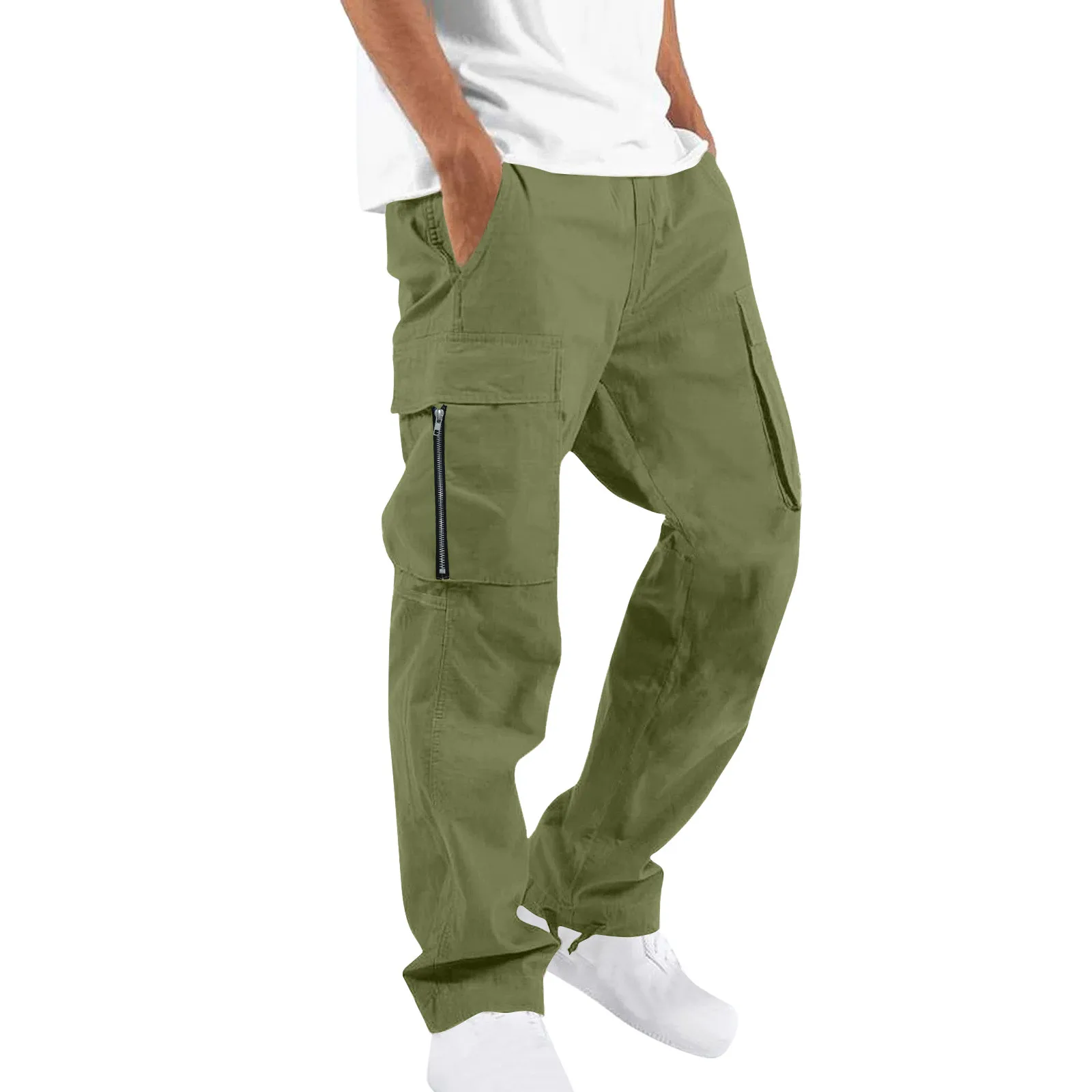 

Men Cargo Pants Spring Summer Trousers Casual Pants Solid Color Trouser Male Loose Harajuku Fashion Sweatpants Streetwear