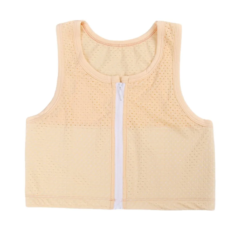HaleyChan-( Product ) Mesh Breathable Elastic Pullover/Zipper Short Chest Binder