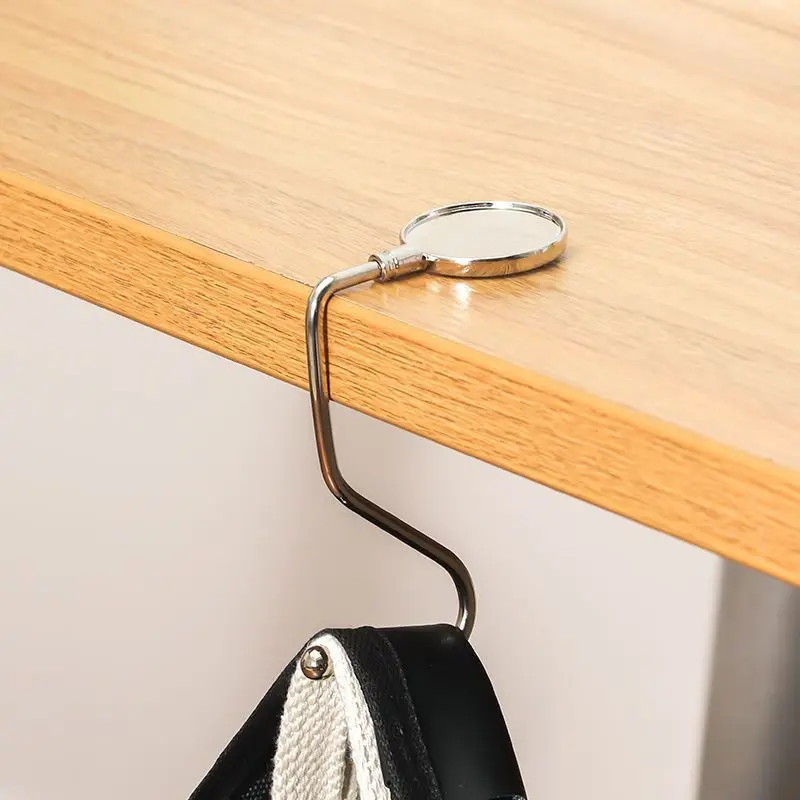 Shelf Hook Portable Purse Hanger Hanging Bag Hook, Under Counter