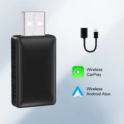 Wireless Android Auto & CarPlay Adapter Dongle for Smart Vehicle Integration (2026 - B1 Black)