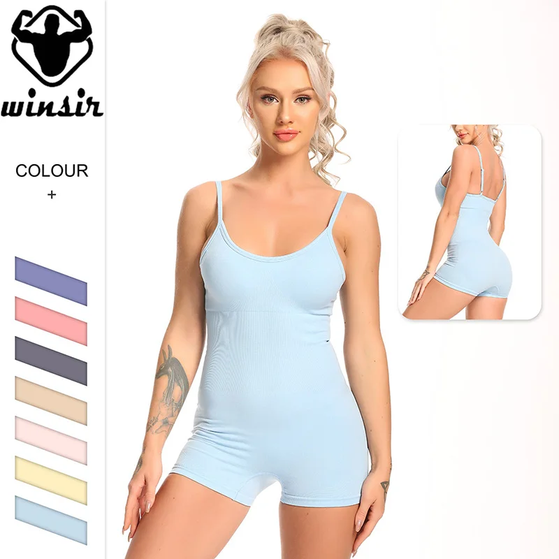 

2022 Women'S Tracksuits One-Piece Sport Suit Workout Gym Set Yoga Jumpsuit Sexy Pants Set Bandage Gym Sexy And Cultivate One'S