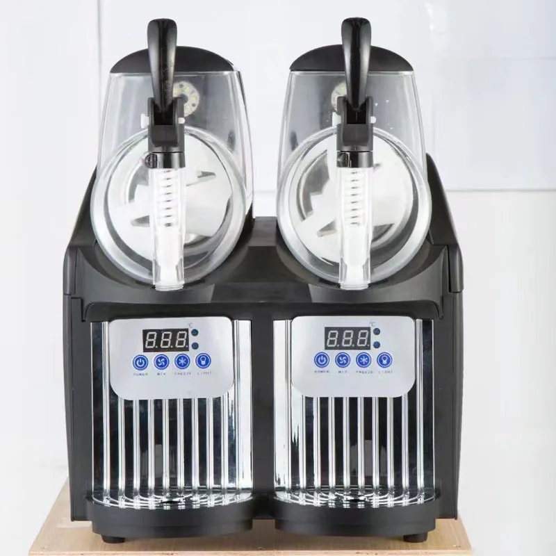 Food Beverage Commercial Slush Machine 5L Fruit Slush Ice Machine 300W Double-Cylinder Frozen Drink Ice Smoothie Machine 3