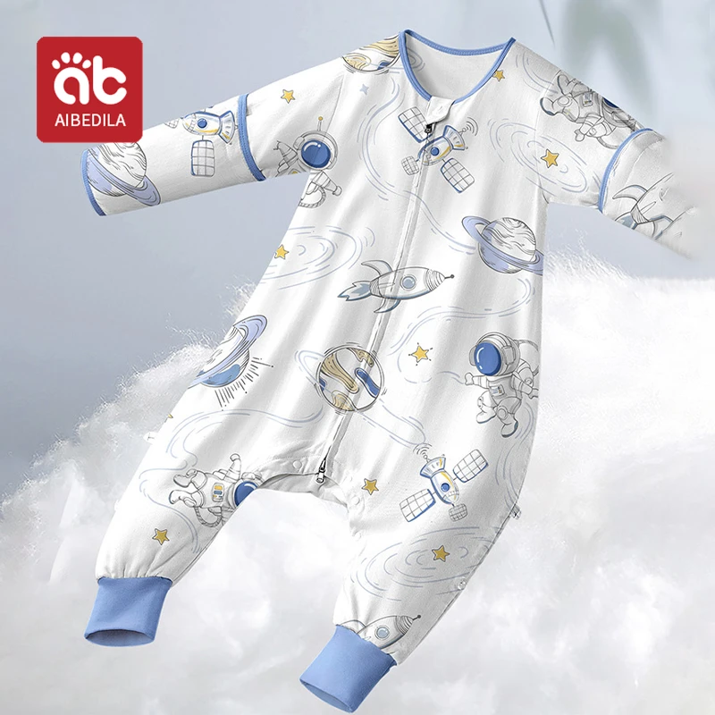 AIBEDILA كيس نوم الطفل للأطفال 0-7 سنوات الاطفال بذلة الصيف الطفل كيس النوم تنفس الخيزران القطن الطازجة العشب طباعة