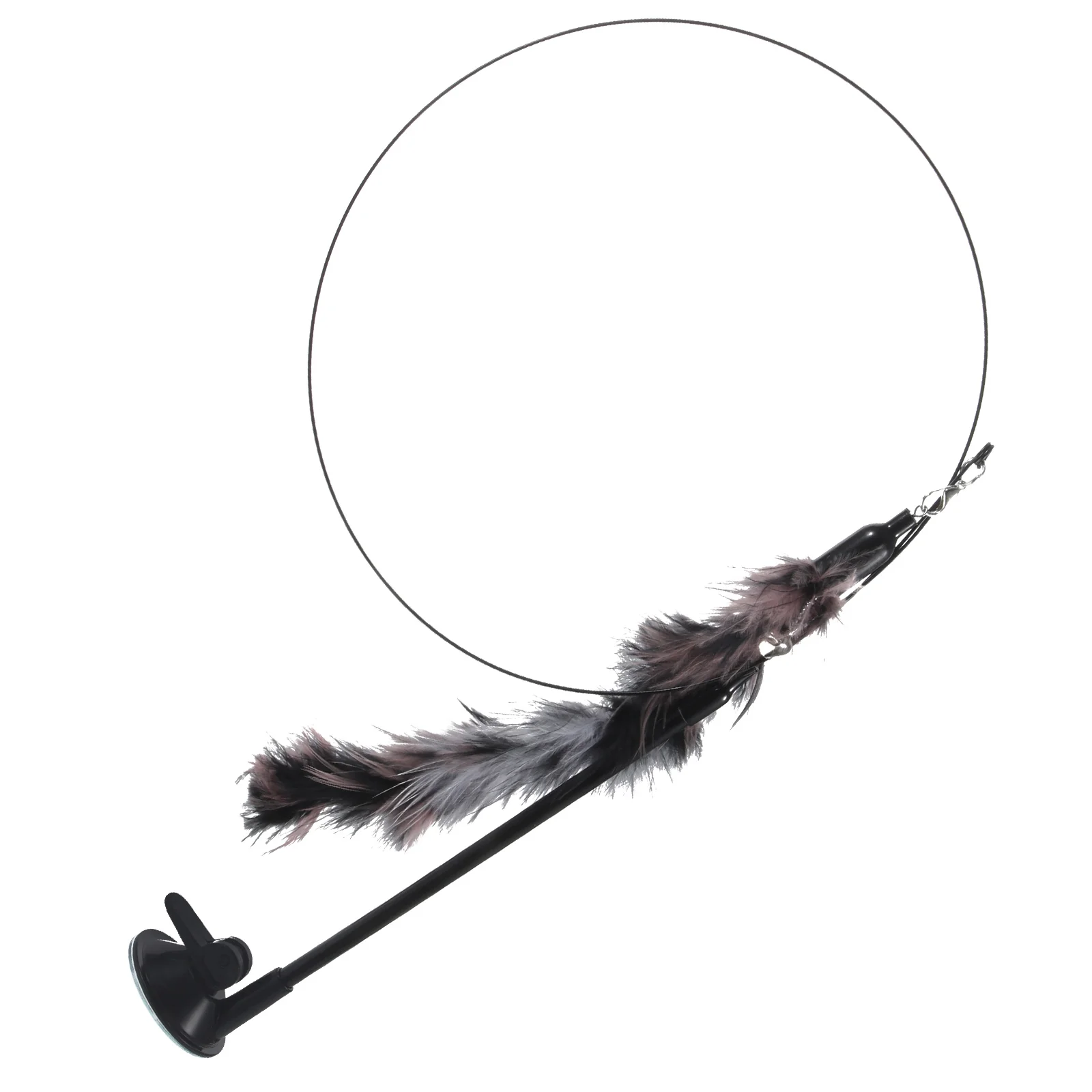 

Interactive Cat Toy Indoor Detachable Cat Wand Toy with Suction Cup Kitten Toy