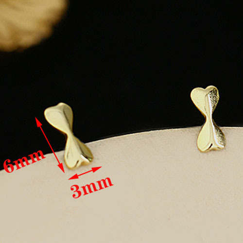 Copper Heart Letter Leaf Zircon Studs Earrings For Women Girls Geometric Rhombus Five-pointed Star Bowknot Small Ear Studs