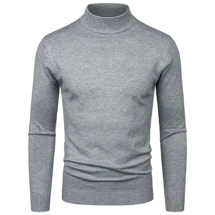 

2023 New Autumn Cotton Sweater for Men O Neck Patchwork Sleeve Pullovers Men Solid Color Warm Winter Mens Sweaters