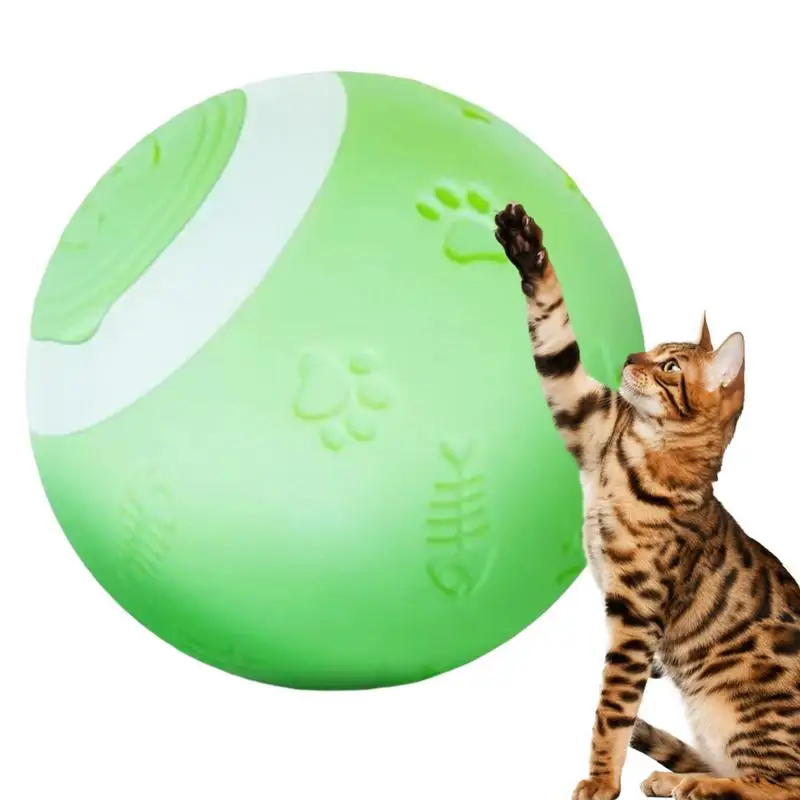 

360 Degree Self Rotating cat Ball Smart Interactive Cat Toy Automatically Rotating Ball Spins toys for Boredom Relief cat kitten