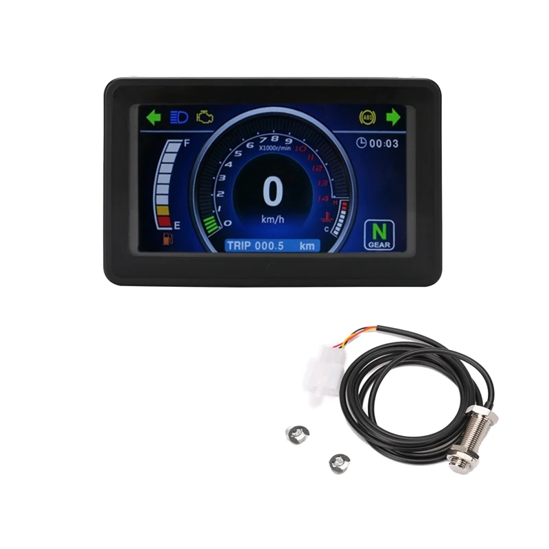 

Universal Motorcycle LCD Display Cluster Replaceable Spee eter Multi-Function Instrument for 1,2,4 Cylinder Motorbike