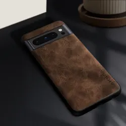 Premium Durable PU Leather Fashion Case Cover - Stylish and Protective Coque  Capa for Google 7 Pro (Brown)