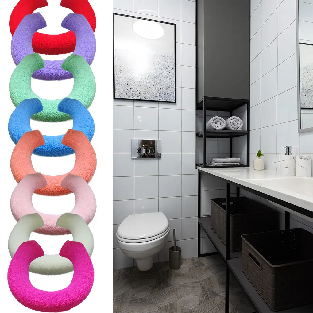 

Closestool Seat Mat Reusable Winter Warm Thicker Toilet Mat Universal Toilet Seat Cover Washable Paste Toilet Seat Pad Cushion