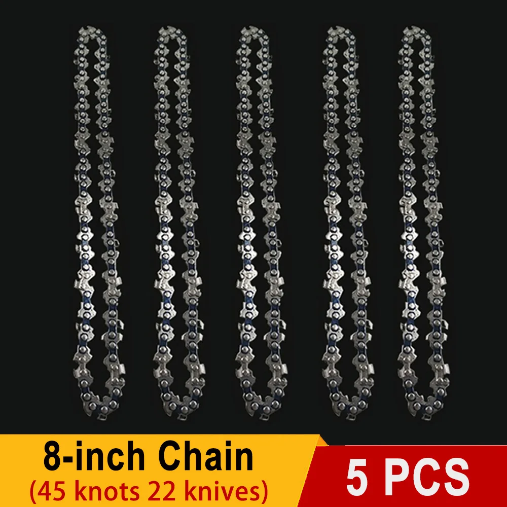Portable 8-Inch Mini Chainsaw Chain with 45 Knots and 22 Blades for Precision Pruning and Logging
