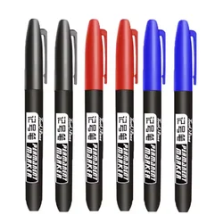 Vibrant Waterproof Ink Sketch Pens - Set of 6 разноцветные маркеры для художественного творчества и школьных занятий (2 Black 2 Red 2 Blue)