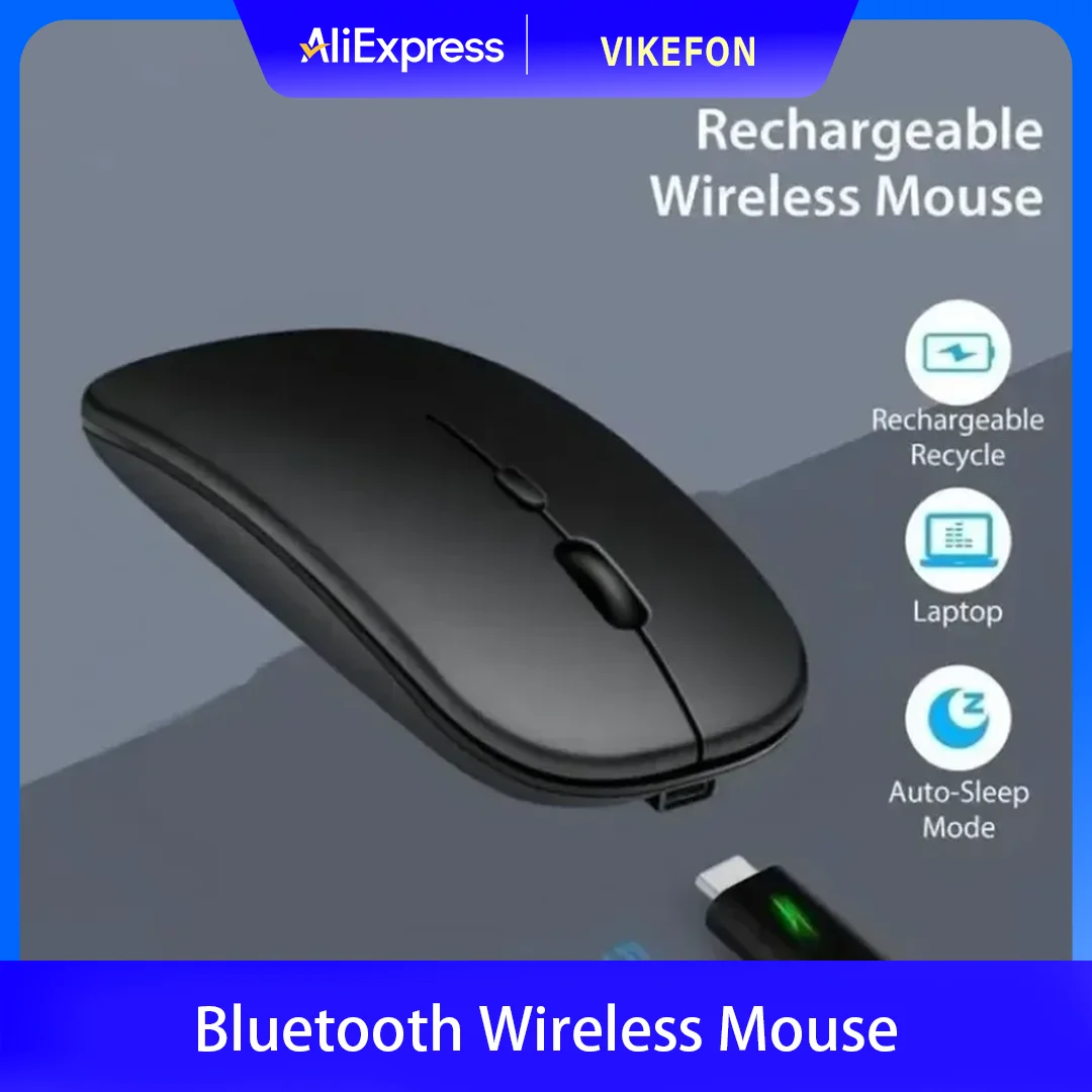 Wireless Rechargeable Ergonomic Gaming Mouse - Portable and Quiet