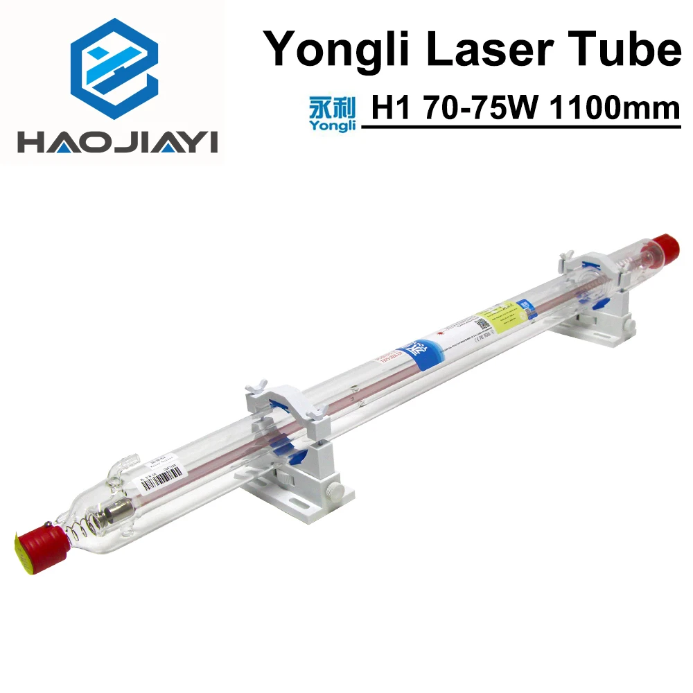 

HAOJIAYI Yongli H1 70-75 Вт CO2 лазерная трубка Длина 1100 диаметр 60 мм деревянная коробка для CO2 лазерной гравировальной машины